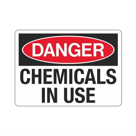 Danger Chemicals In Use (Hazmat) Sign